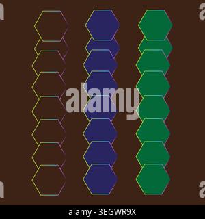 Colorful Hexagon Pattern Abstract Vector Background Stock Vector