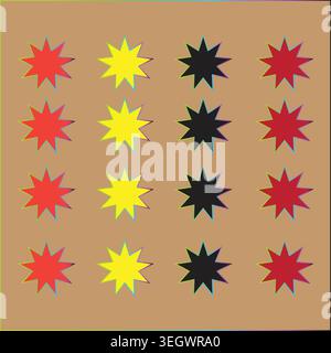 Colorful Star Pattern Background Design Vector, illustration Stock Vector