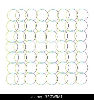 Abstract Overlapping Circle Pattern Vector Background Stock Vector