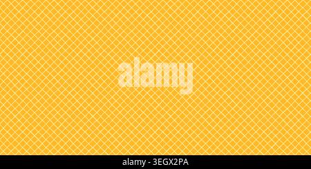 Ice cream cone background, waffle seamless vector pattern design, wafer texture illustration Stock Vector