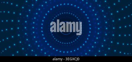 Tech helix abstract background dark blue, Vortex tunnel circularly twisted, AI technological dark blue background design Stock Vector