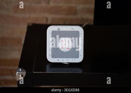 Modern home security control panel displaying smart alarm system Stock Photo