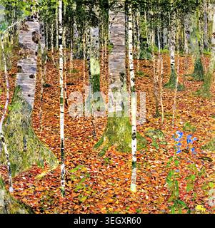 The Birch Wood, c. 1903 by Gustav Klimt Stock Vector