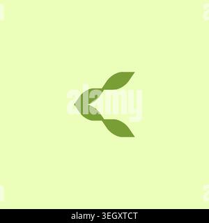 Letter C Leaf Logo Design Vector. C Initial Logo Stock Vector