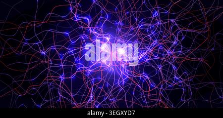glowing neurone tree lines BG for science presentation, medical research, neurology AI forum. Neural networks backgrounds. Artificial intelligence Stock Vector