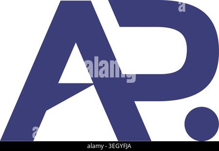 Modern AP letter monogram logo Stock Vector