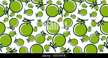 Seamless Pattern of melon background vector. melon vector illustration Stock Vector