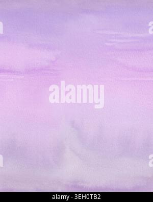 Elegant pastel watercolor texture with soft lavender and blush tones. Atmospheric abstract background for stationery, branding, packaging, fabric and Stock Photo