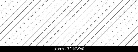 Abstract diagonal slash line pattern with black stripes on white background. Geometric seamless texture for modern design, fabric, wallpaper, banners, packaging, web templates and decorative prints. Stock Vector