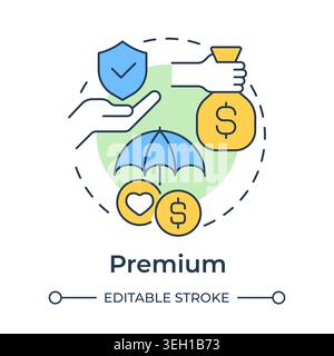 Premium multi color concept icon Stock Vector