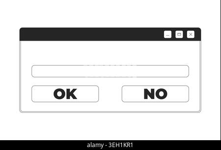 Confirmation dialog window interface 2D line object Stock Vector