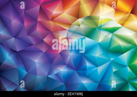 Polygonal Gems Colorful Abstract Background Stock Vector
