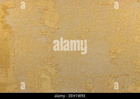 Gold textured wallpaper background with elegant plaster pattern Stock Photo