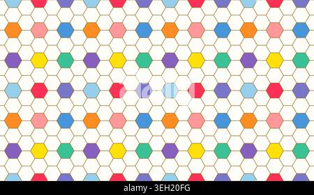Cute colorful soccer ball vector seamless pattern, hexagon geometric sport backgrounds for girl sports Stock Vector