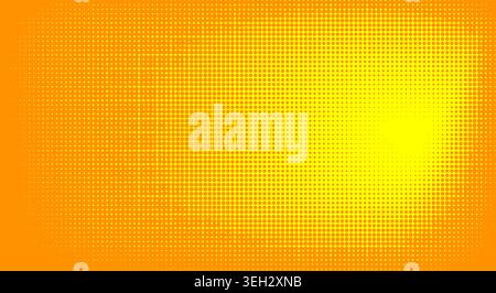 Vibrant orange abstract background. Halftone yellow and orange background sun Not AI, vector illustration. Stock Vector