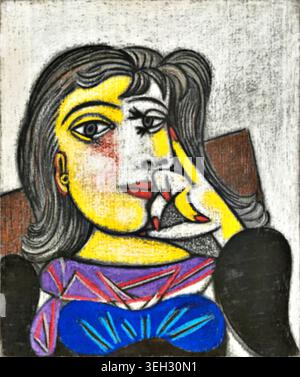 Portrait of Dora Maar, c. 1937 by Pablo Picasso Stock Vector