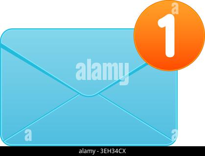 Unread Mail Notification Icon Vector Illustration Stock Vector