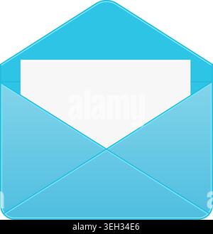 Open Envelope with Letter Icon Vector Illustration Stock Vector