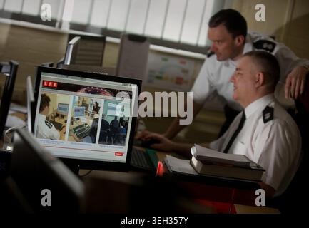 The control room at a regional fire brigade headquarters. Stock Photo
