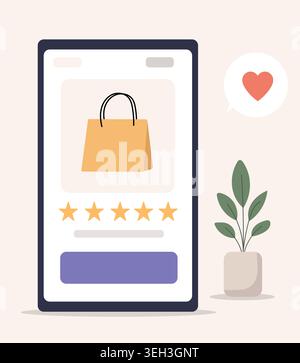 Online Shopping Concept – Tablet with E-commerce Interface. Stock Vector