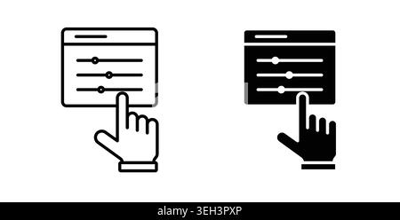 Control panel icon symbol. Flat Vector illustration Stock Vector