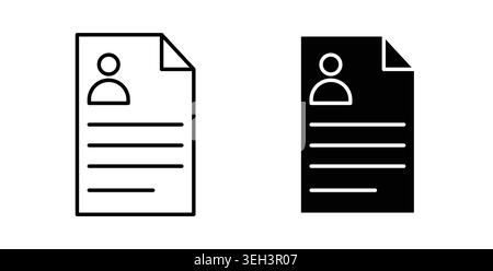 CV icon symbol. Flat Vector illustration Stock Vector