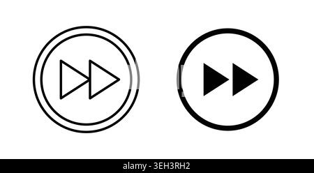 Fast forward icon symbol. Flat Vector illustration Stock Vector