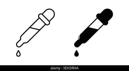 Eye dropper icon symbol. Flat Vector illustration Stock Vector