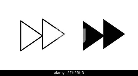 Fast forward icon symbol. Flat Vector illustration Stock Vector