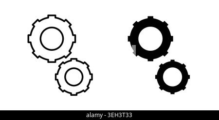 Gears icon symbol. Flat Vector illustration Stock Vector