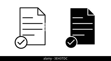 Accept document icon symbol. Flat Vector illustration Stock Vector