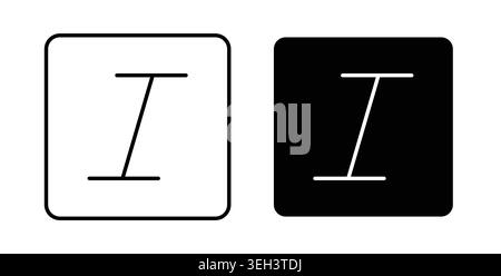 Italic button icon symbol. Flat Vector illustration Stock Vector