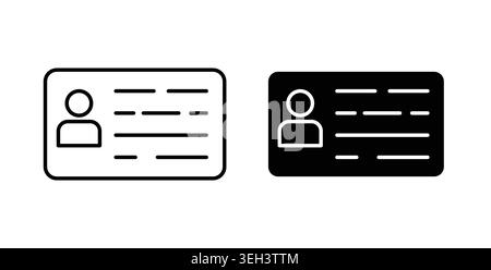 Identity card icon symbol. Flat Vector illustration Stock Vector