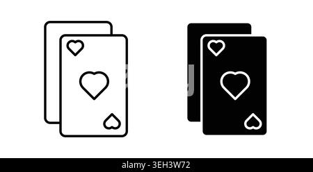Playing cards icon symbol. Flat Vector illustration Stock Vector
