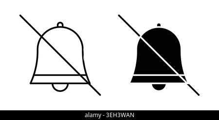 Notification off icon symbol. Flat Vector illustration Stock Vector