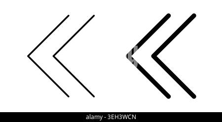 Previous arrow icon symbol. Flat Vector illustration Stock Vector