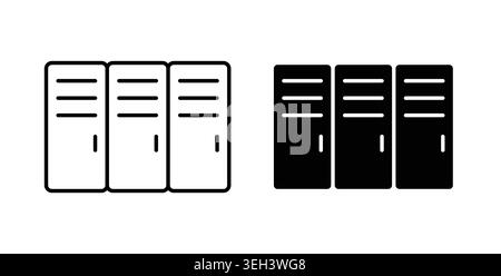 Lockers icon symbol. Flat Vector illustration Stock Vector