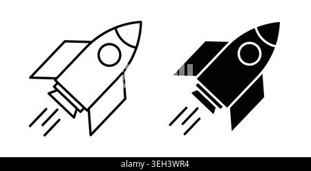 Rocket icon symbol. Flat Vector illustration Stock Vector
