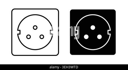 Socket icon symbol. Flat Vector illustration Stock Vector