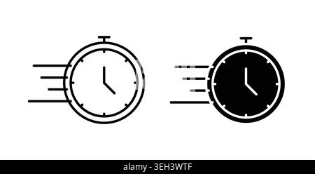 Quick Time icon symbol. Flat Vector illustration Stock Vector