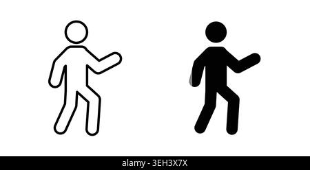 Walk icon symbol. Flat Vector illustration Stock Vector