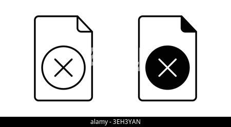 Remove file icon symbol. Flat Vector illustration Stock Vector