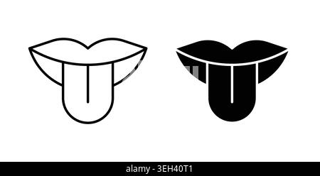 Tongue icon symbol. Flat Vector illustration Stock Vector