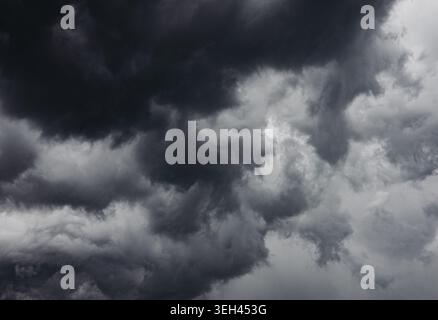 Dark stormy sky background and pattern Stock Photo