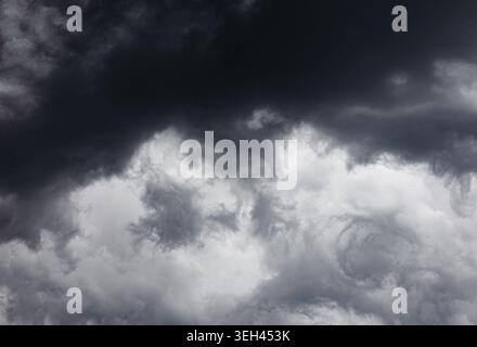 Dark stormy sky background and pattern Stock Photo