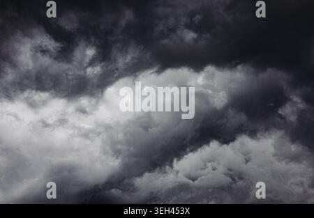 Dark stormy sky background and pattern Stock Photo