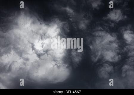 Dark stormy sky background and pattern Stock Photo