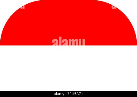 Indonesia flag symbolizing national pride, identity, heritage, patriotism and authority. Vector flag in flat oval design Stock Vector