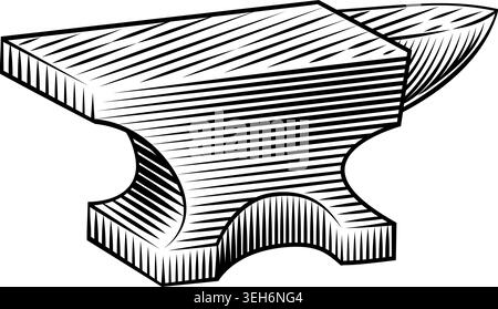 Anvil Blacksmith Workshop Tool Illustration Stock Vector