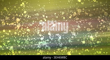 Abstract artistic background featuring scattered light-colored paint splashes and droplets over a soft, multi-colored motion-blurred gradient. Stock Photo
